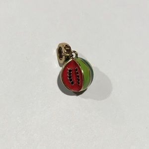 Fossil watermelon charm